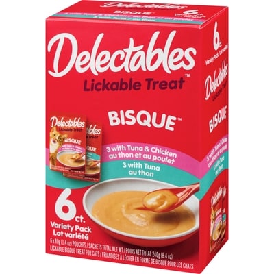 Assortiment de gâteries pour chat Lickable Bisque