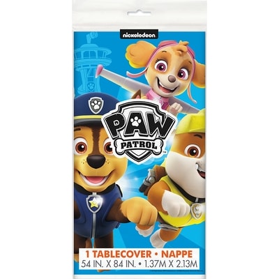 Unique Paw Patrol Rectangular Plastic Table Cover, 54"x84" 1 ea, $3.50/1ea
