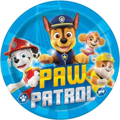 Unique Paw Patrol Round 9" Dinner Plates, 8ct 8x1.0 ea, $0.44/1ea