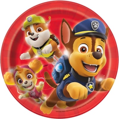 Unique Paw Patrol Round 7" Dessert Plates, 8ct 8x1.0 ea, $0.38/1ea