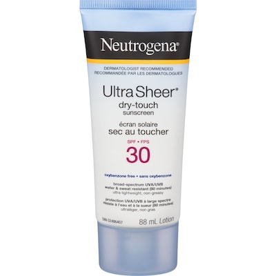 Neutrogena Sunscreen Lotion SPF 30, Ultra Sheer Dry Touch 88 ml, $20.45/100ml
