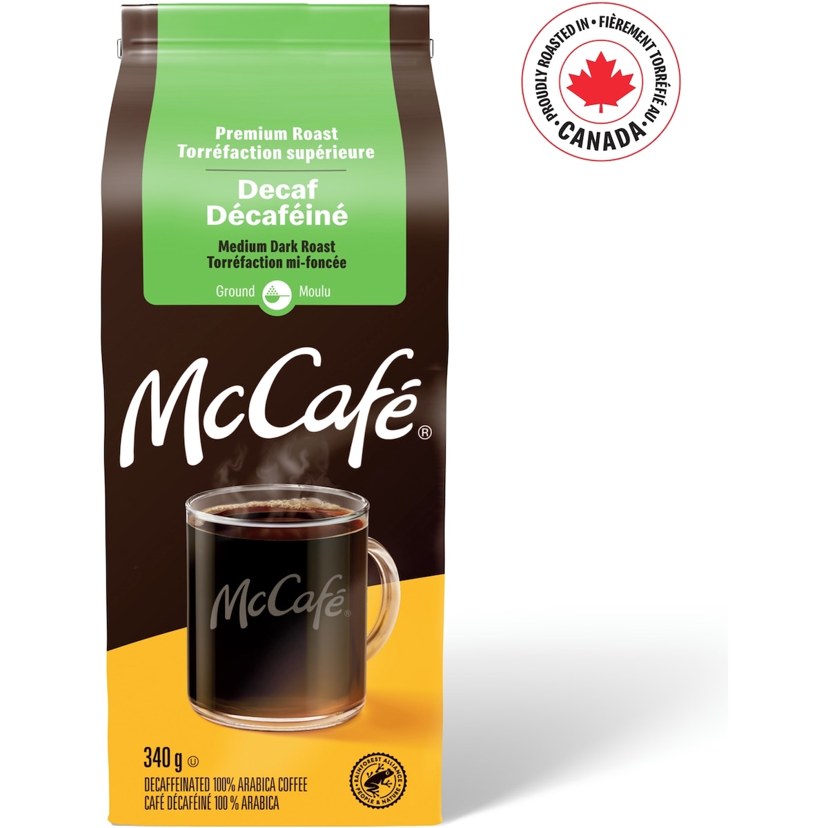 McCafé Café moulu de qualité supérieure, torréfaction mi-foncée, déca 340 g, 5,88 $/100g