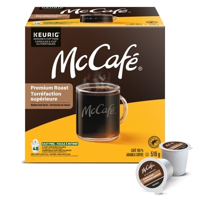 McCafe Premium Medium Dark Roast, K-Cup Coffee Pods, 48 Count 48 ea, $1.02/1ea