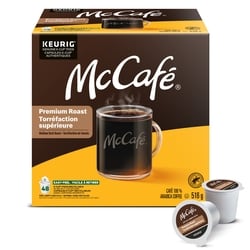 McCafé McCafé Torréfaction Supérieure Moyenne Noire Capsules De Café K-Cup, 48 Unités, Provenant De Sources Éthiques, Pour Les Cafetières Keurig 48 ea, 1,00 $/1ch