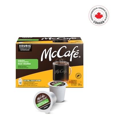 McCafe Premium Medium Dark Roast, Decaf, K-Cup Coffee Pods, 12 Count 12 ea, $1.42/1ea