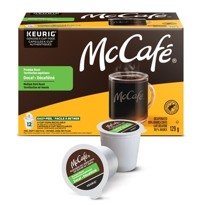 McCafe Premium Medium Dark Roast, Decaf, K-Cup Coffee Pods, 12 Count 12 ea, $1.42/1ea