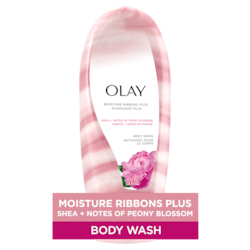 Olay Moisture Ribbons Plus Shea + Notes of Peony Blossom Body Wash 532 ml, $1.88/100ml