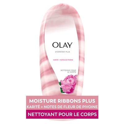 Olay Nettoyant pour le corps Hydratant plus, Karité + notes de pivoine 532 ml, 2,44 $/100ml