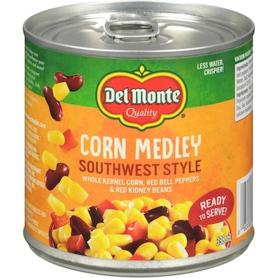 Del Monte Corn Medley Southwest Style 398 ml, $0.75/100ml