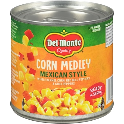 Del Monte Corn Medley Mexican Style 398 ml, $0.75/100ml