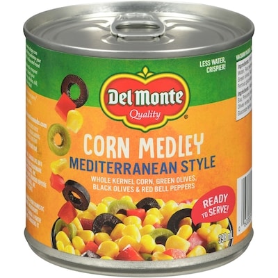 Del Monte Corn Medley Mediterranean Style 398 ml, $0.75/100ml