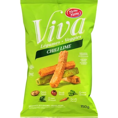 Yum Yum Veggie Sticks Veggies Chili Lime 150 g, $2.99/100g