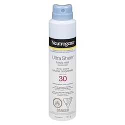 Sunscreen Spray SPF 30, Ultra Sheer Body Mist