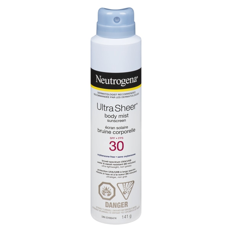 Sunscreen Spray SPF 30, Ultra Sheer Body Mist