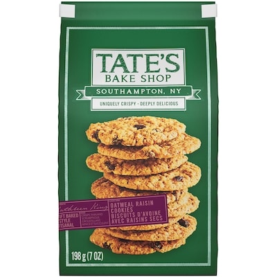 Tate's Bake Shop Cookies Oatmeal Raisin Flavour 198 g, $4.54/100g