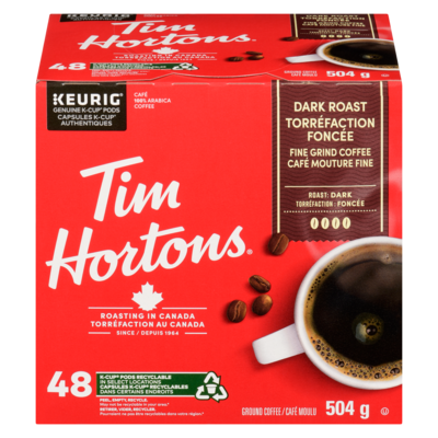 Tim Hortons Dark Coffee 48 ea, $0.87/1ea