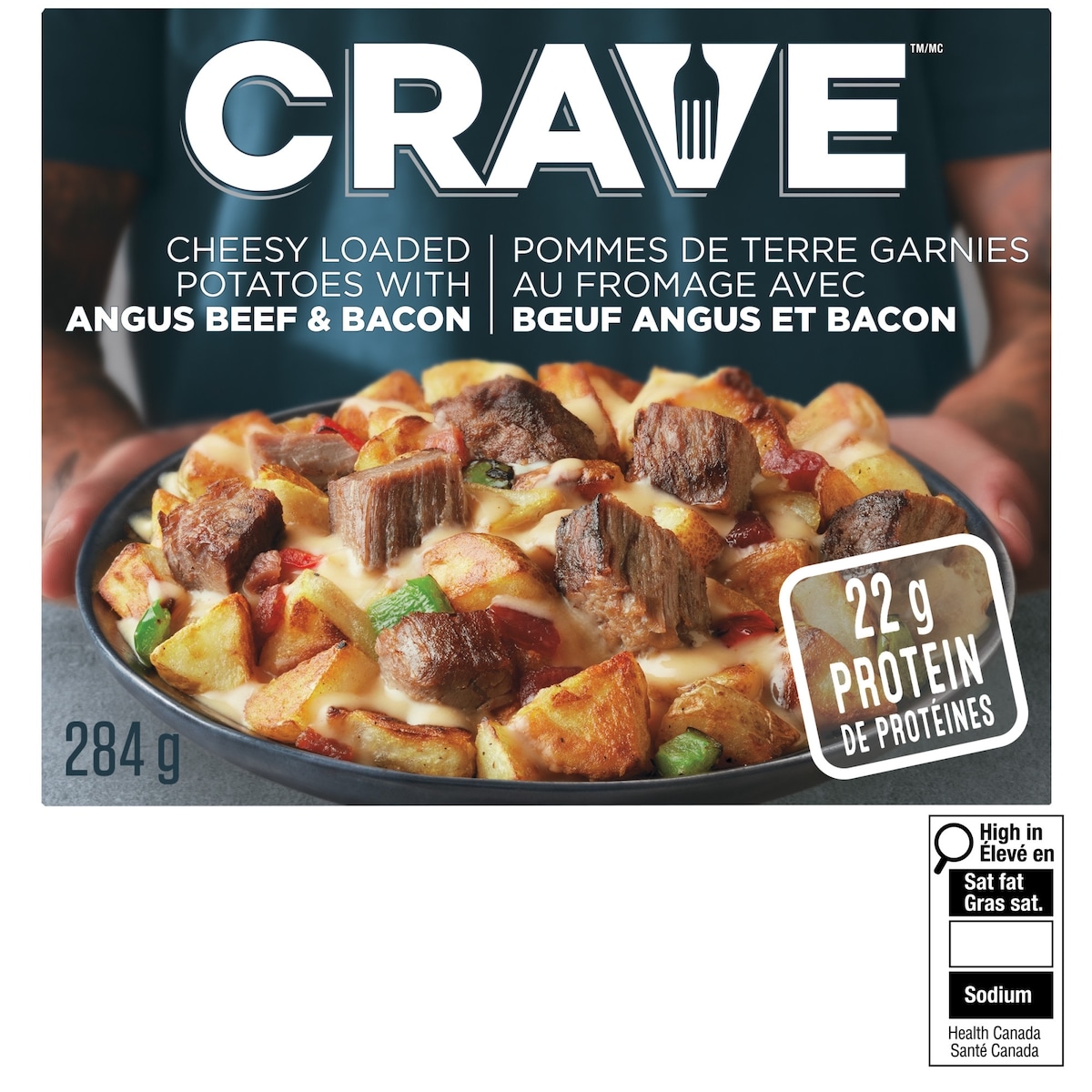 CRAVE Cheesy Loaded Potatoes with Angus Beef Frozen Meal
