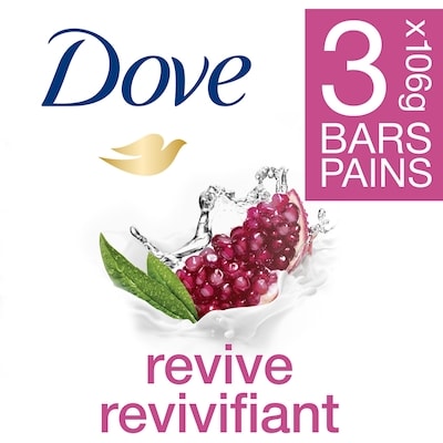 Dove Revive Beauty Bar for Skin Nourishment Pomegranate And Lemon Verbena 318 g, $2.20/100g