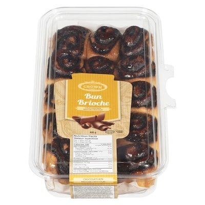 Crown Chocolate Bun 400 g, $1.62/100g