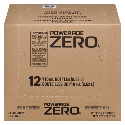 Powerade Zero Calorie Electrolyte Beverage, Blue Rasberry, Bottle (Case) 12x710.0 ml, $0.21/100ml