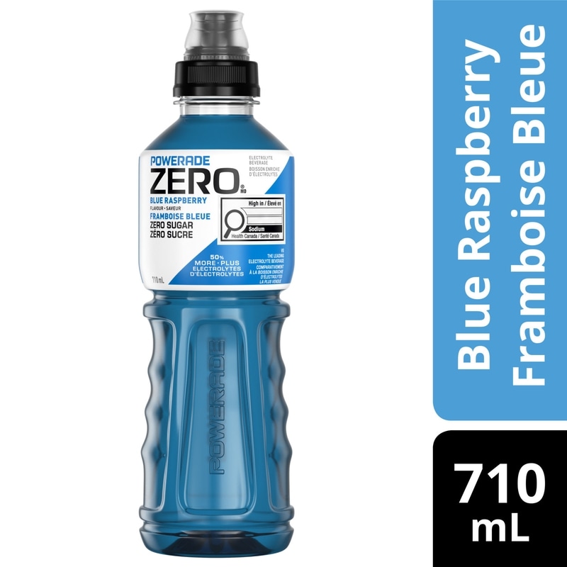 Powerade Zero Sugar Sports Drink Blue Raspberry Bottle - 710 ml