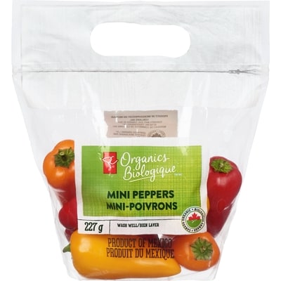 PC Organics Peppers Mini 227 g, $2.64/100g