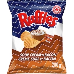 Frito-Lay Croustilles Saveur Crème sure et bacon 200 g, 2,00 $/100g