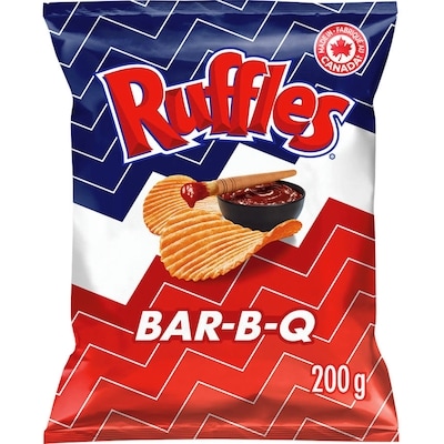 Ruffles Bar-B-Q Flavoured Potato Chips 200 g, $2.40/100g