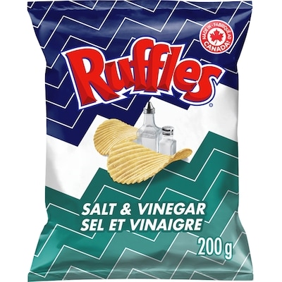 Ruffles Salt & Vinegar Flavoured Potato Chips 200 g, $2.40/100g