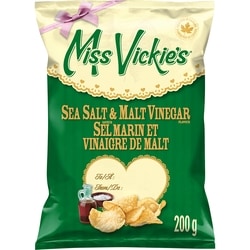Miss Vickies Sea Salt & Malt Vinegar flavour kettle cooked potato chips 200g 200 g, $2.75/100g