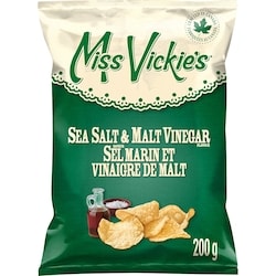 Miss Vickie’s Croustilles cuites à la marmite saveur Sel marin et vinaigre de malt 200 g, 2,50 $/100g