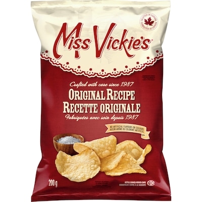 Miss Vickies Original Recipe kettle cooked potato chips 200g 200 g, $2.75/100g