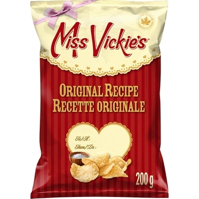 Miss Vickies Original Recipe kettle cooked potato chips 200g 200 g, $2.75/100g