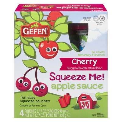 Gefen Squeeze Me! Apple Sauce Cherry 360 g, $2.36/100g
