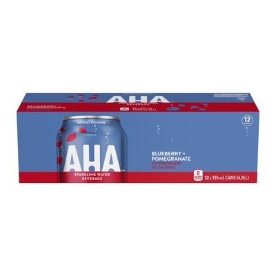 AHA Aha Blueberry Pomegranate Fridge Pack Cans 12x355.0 ml, $0.20/100ml