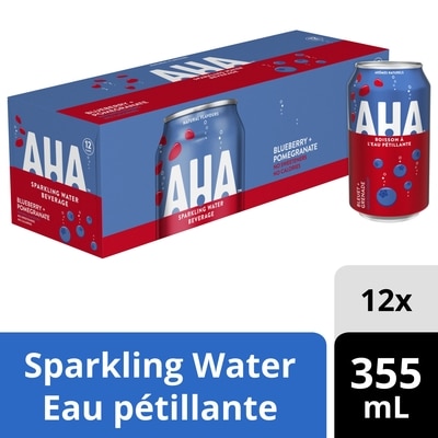 AHA Seltzer Blueberry Pomegranate Fridge Pack Cans 12x355.0 ml, $0.17/100ml