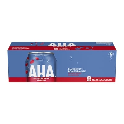 AHA Aha Blueberry Pomegranate Fridge Pack Cans 12x355.0 ml, $0.15/100ml