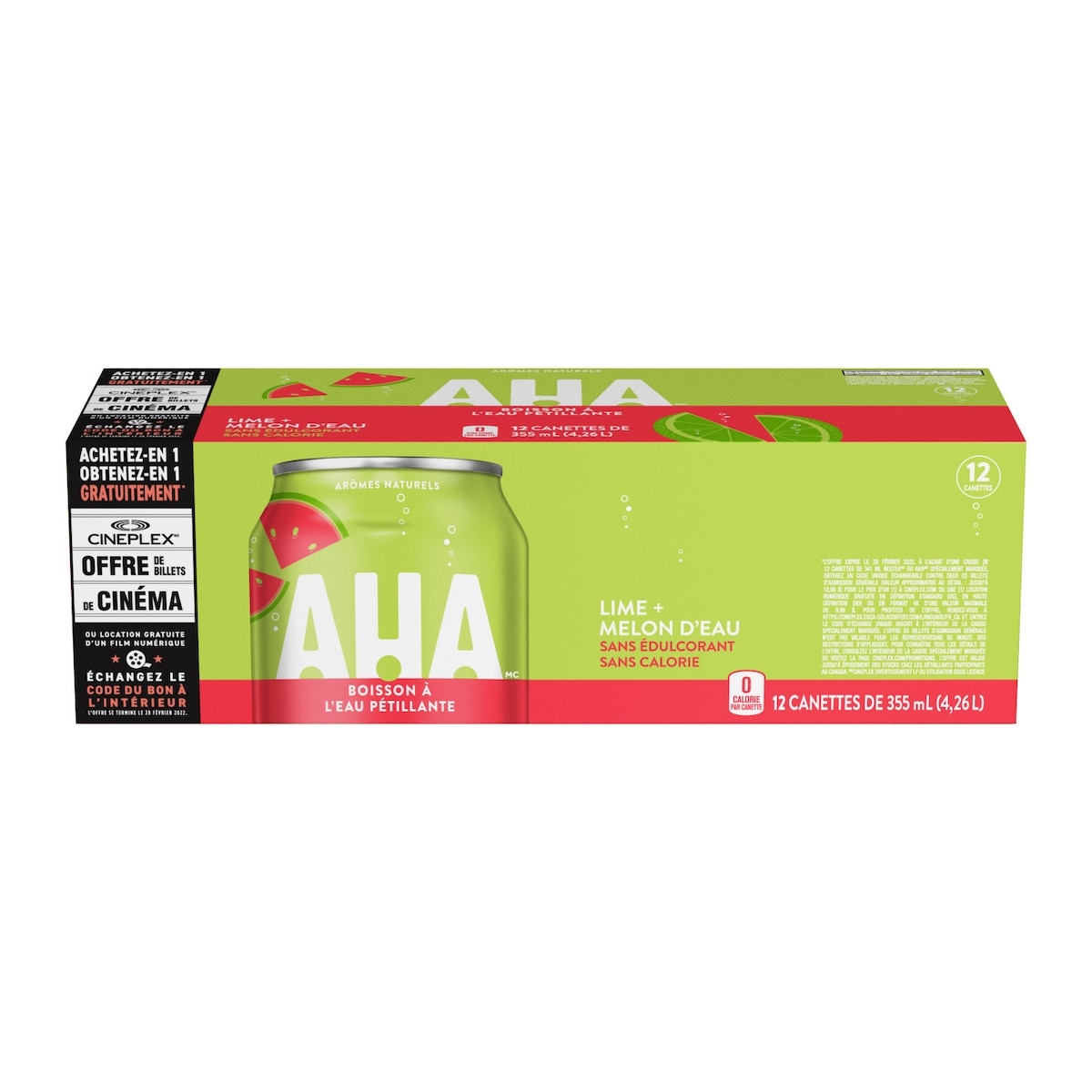 AHA Seltzer Pastèque au citron vert Fridge Pack Cannettes 12x355.0 ml, 0,18 $/100ml