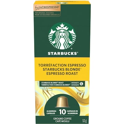 Starbucks Capsules De Café Torréfaction Blonde Espresso Par Nespresso Capsules 53 g, 20,74 $/100g