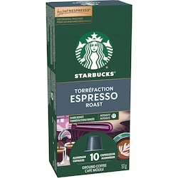 Starbucks Espresso Roast, NESPRESSO Coffee Pods, Original - 57 g
