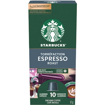 Starbucks Torréfaction espresso, dosettes de café NESPRESSO, Original 57 g, 21,04 $/100g