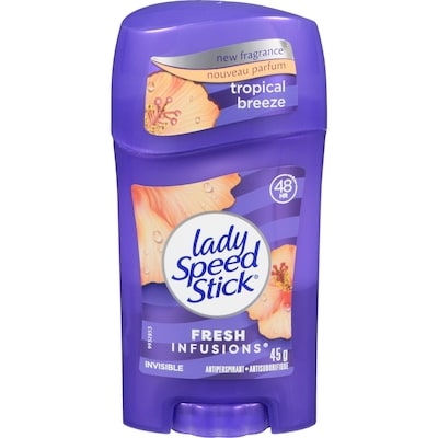 Lady Speedstick Fresh Infusions Antiperspirant Tropical Breeze Invisible 45 g, $7.78/100g