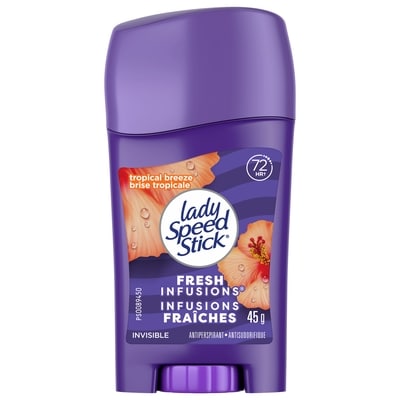 Lady Speedstick Fresh infusions antisudorifique tropical breeze invisible 45 g, 12,20 $/100g
