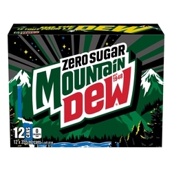 Mountain Dew Zero Sugar Soft Drink 12x355.0 ml, $0.21/100ml