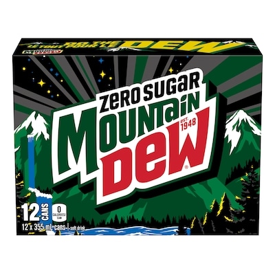 Mountain Dew Zero Sugar 12x355.0 ml, $0.20/100ml