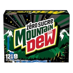 Mountain Dew Boisson gazeuse sans sucre 12x355.0 ml, 0,21 $/100ml