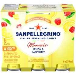 San Pellegrino Sparkling Drink Lemon & Raspberry 6x330.0 ml, $0.40/100ml