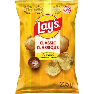 Lay’s Classique croustilles 235 g, 1,66 $/100g