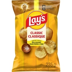 Lay’s Classique croustilles 235 g, 2,25 $/100g