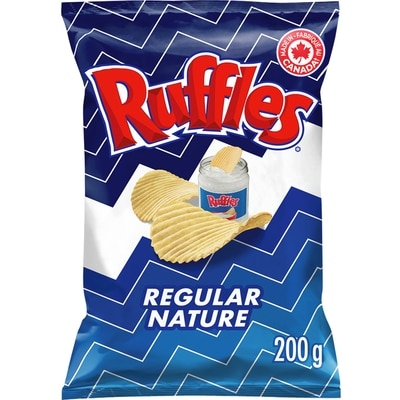 Ruffles Regular Potato Chips 200 g, $2.50/100g